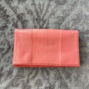 NWT Pura Lopez Python Clutch